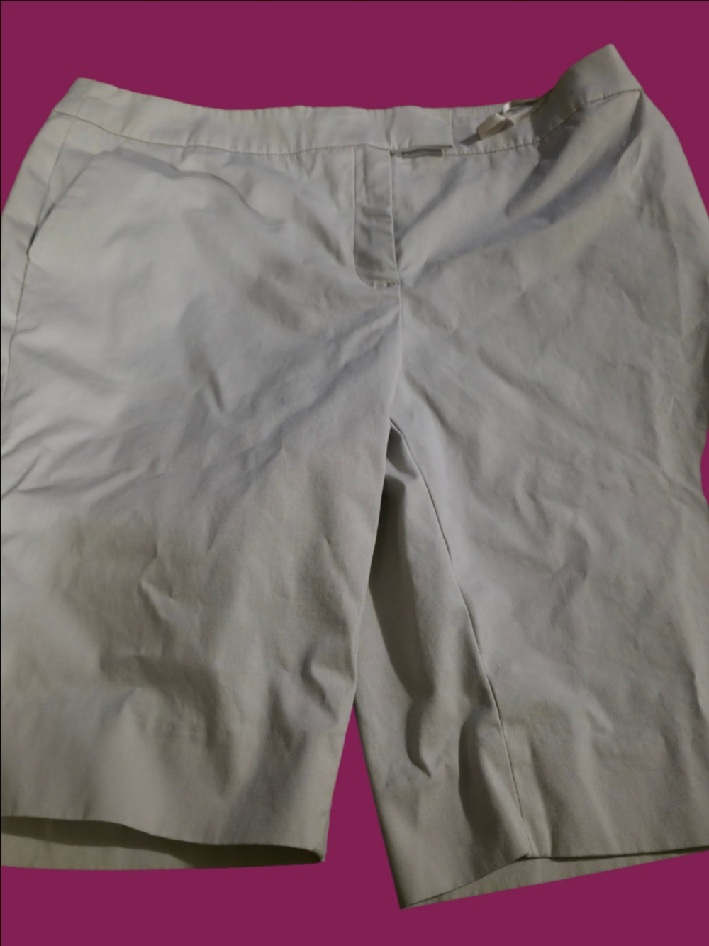 4/$25 Deal! Jones New York Signature Petite Stretch Shorts in Cream